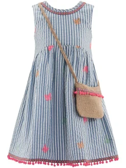 2-delige outfit lichtblauw/wit