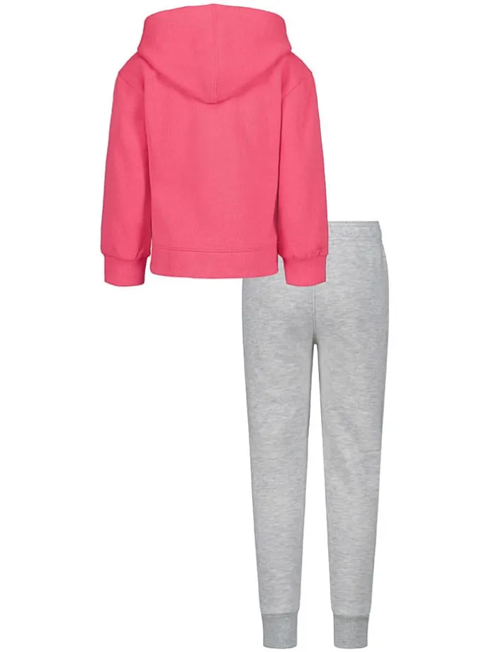 2-delige outfit roze/grijs