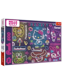 500-delige puzzel "Neon Hello Kitty" - vanaf 10 jaar