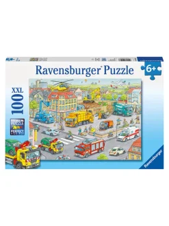 100-delige puzzel "Voertuigen in de stad" - vanaf 6 jaar