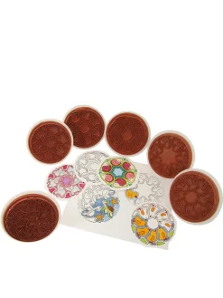 6-delige reuzenstempelset "Mandala-dieren" - vanaf 3 jaar