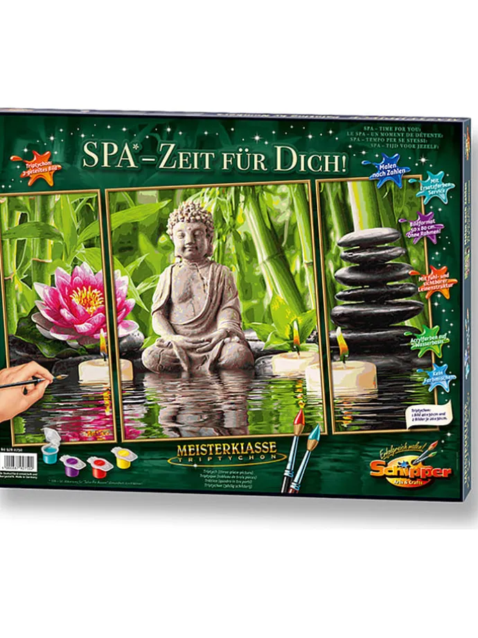 3-delige schilderen op nummer-set "SPA - tijd voor jezelf" - vanaf 12 jaar