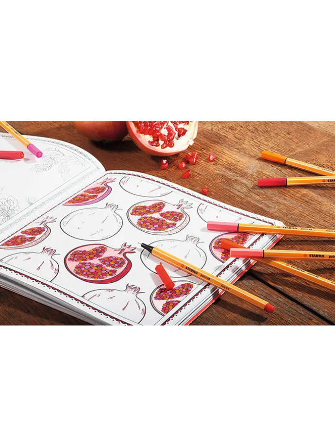 2-delige set: fineliners "STABILO Point 88" zwart - 2x 3 stuks