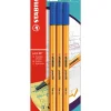 2-delige set: fineliners "STABILO Point 88" blauw - 2x 3 stuks