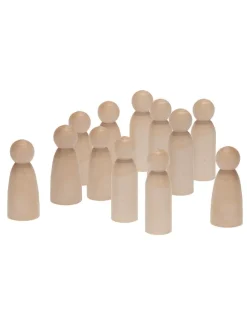 12-delige set: houten figuren XL - vanaf 3 jaar