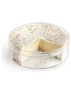 2-delige set: kaasdoos beige/bruin - Ø 10 cm