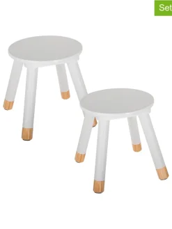 2-delige set: krukken wit - (H)27 x Ø 24 cm
