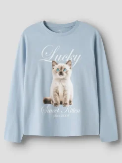 2-delige set: longsleeves ''Otea'' lichtblauw/wit