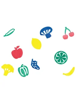 10-delige set: megastempel "Groenten en fruit"