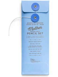 6-delige set: potloden "Mother Knows Best" meerkleurig
