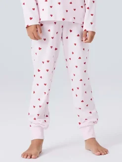 2-delige set: pyjama's lichtroze/crème