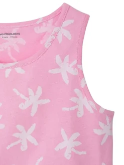 2-delige set: pyjama's rood/lichtroze/crème