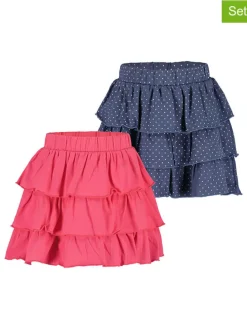 2-delige set: rokken donkerblauw/roze