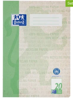 5-delige set: schoolschriften "Oxford Recycling" groen - A4