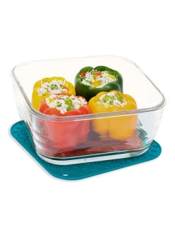 2-delige set: vershouddoos en mat "Nicer Dicer Chef Pro" petrol - 2,8 l