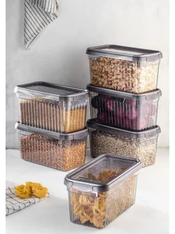 3-delige set: vershouddozen antraciet - 4 l