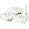 3-delige set: vershouddozen "Aspifresh" wit