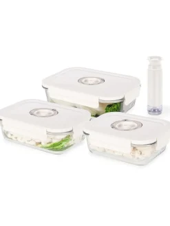 3-delige set: vershouddozen "Aspifresh" wit
