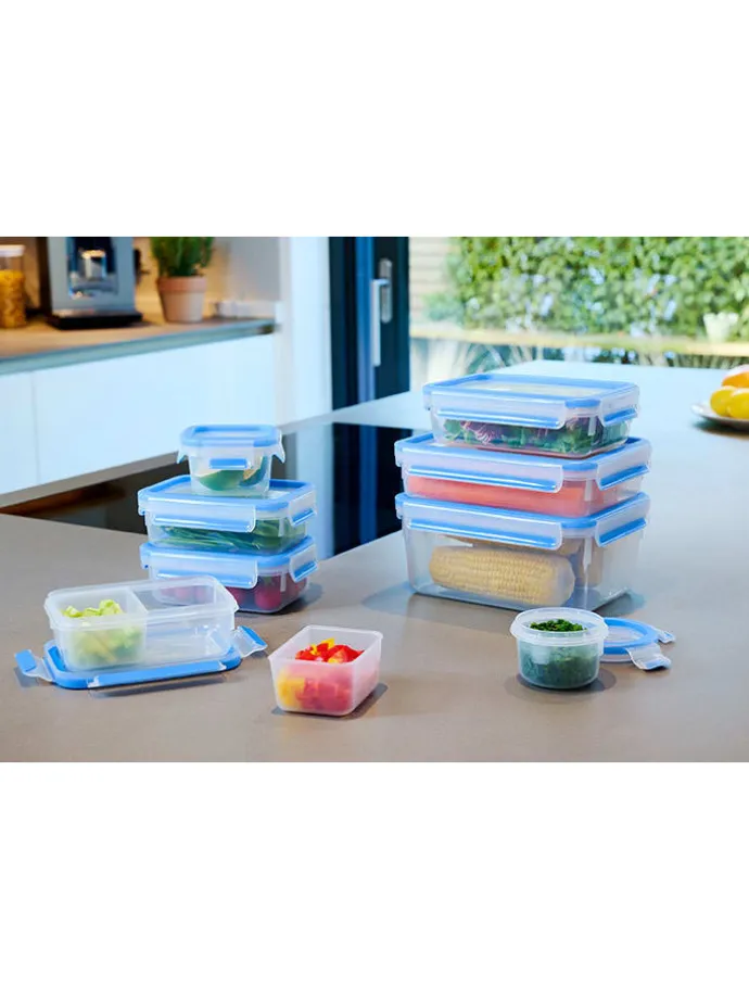 9-delige set: vershouddozen "Clip & Close Eco" blauw