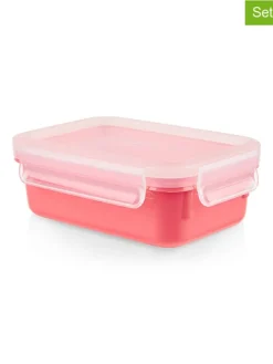 2-delige set: voorraaddozen "Clip & Close - Color Ed." koraalrood - 550 ml