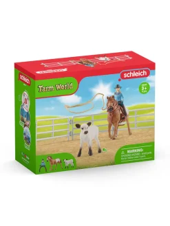 9-delige speelfigurenset "Team Roping with Cowgirl" - vanaf 3 jaar