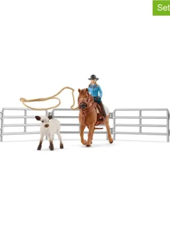 9-delige speelfigurenset "Team Roping with Cowgirl" - vanaf 3 jaar