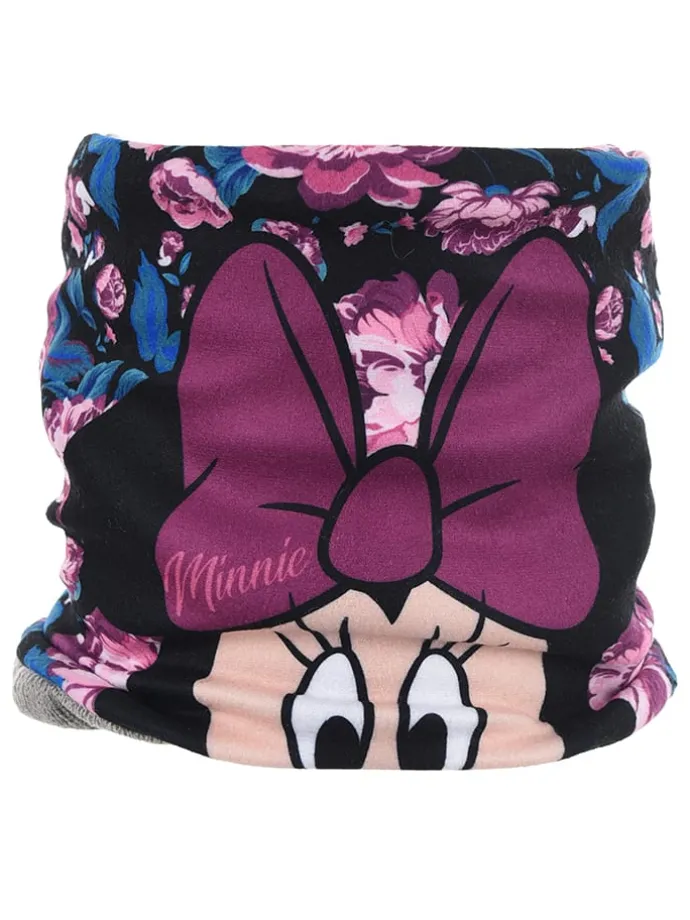 3-delige winteraccessoireset "Minnie Mouse" paars/grijs/zwart