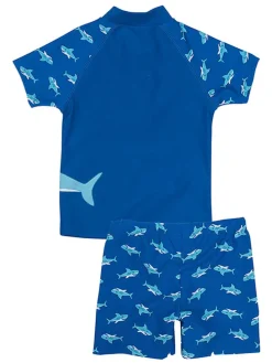 2-delige zwemoutfit "Haai" blauw
