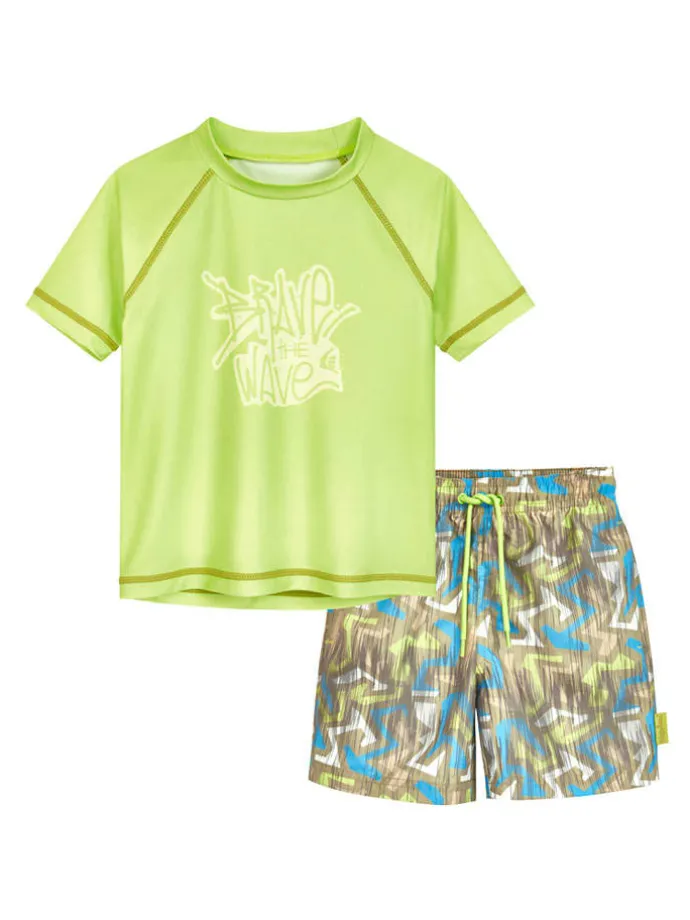 2-delige zwemoutfit "Wave" groen