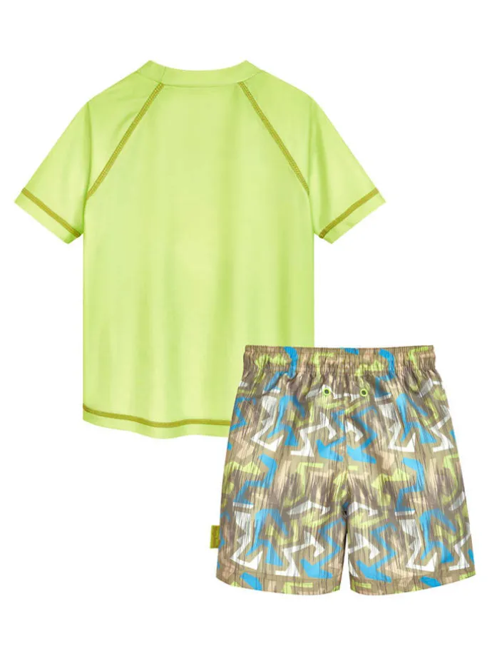 2-delige zwemoutfit "Wave" groen