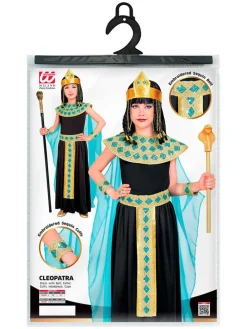 6-delig kostuum "Cleopatra" zwart/turquoise