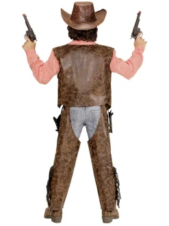3-delig kostuum "Cowboy" bruin