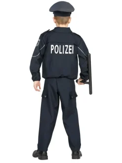3-delig kostuum "Polizist" donkerblauw