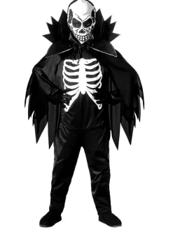 3-delig kostuum "Skeleton" zwart