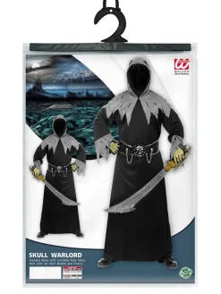 2-delig kostuum "SKULL WARLORD" zwart