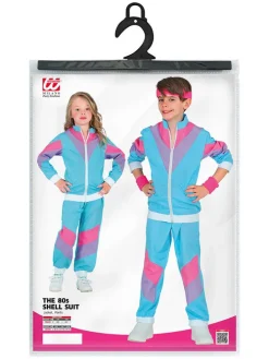 2-delig kostuum "80's Trainingspak" blauw/paars/roze