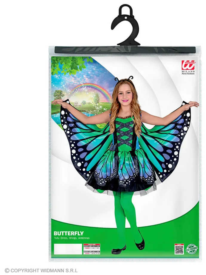 3-delig kostuum "Vlinder" turquoise/groen