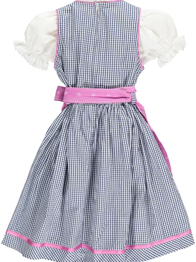 Dirndl blauw/lichtroze