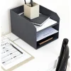 Documenthouder "Trey" donkergrijs - (B)23 x (H)21 x (D)31,5 cm