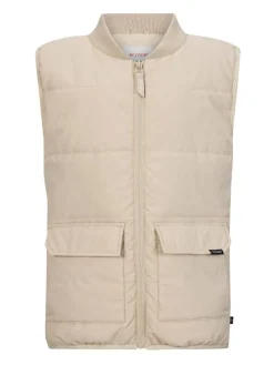 Doorgestikte bodywarmer "Boyd" beige