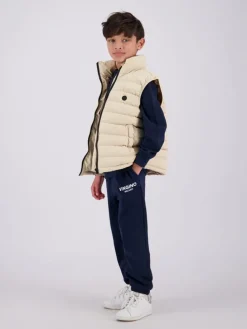 Doorgestikte bodywarmer "Talin" beige