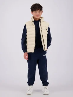 Doorgestikte bodywarmer "Talin" beige