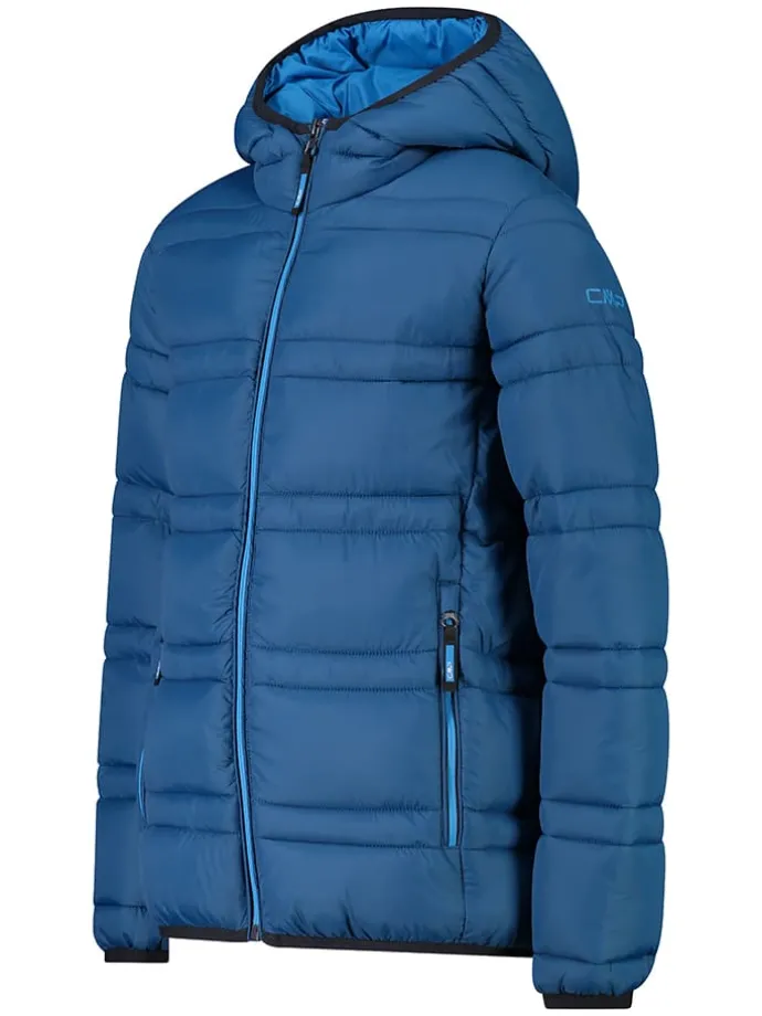 Doorgestikte jas blauw