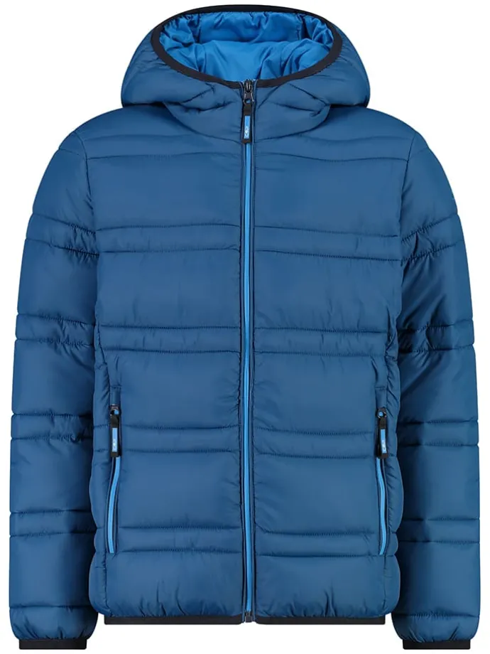 Doorgestikte jas blauw