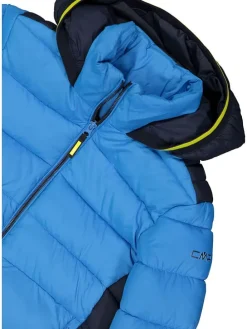 Doorgestikte jas blauw