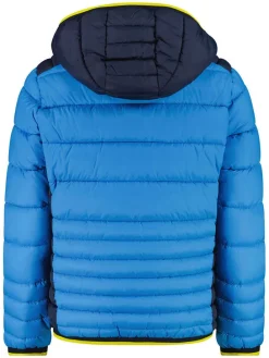 Doorgestikte jas blauw