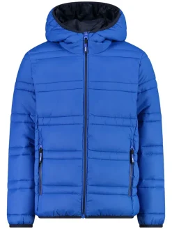 Doorgestikte jas blauw