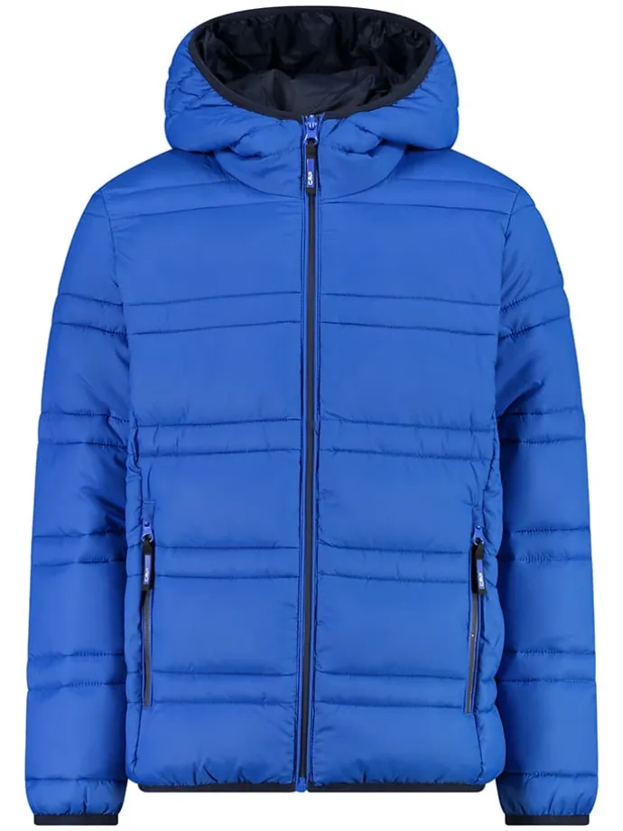 Doorgestikte jas blauw