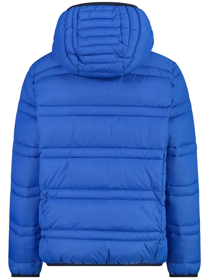 Doorgestikte jas blauw