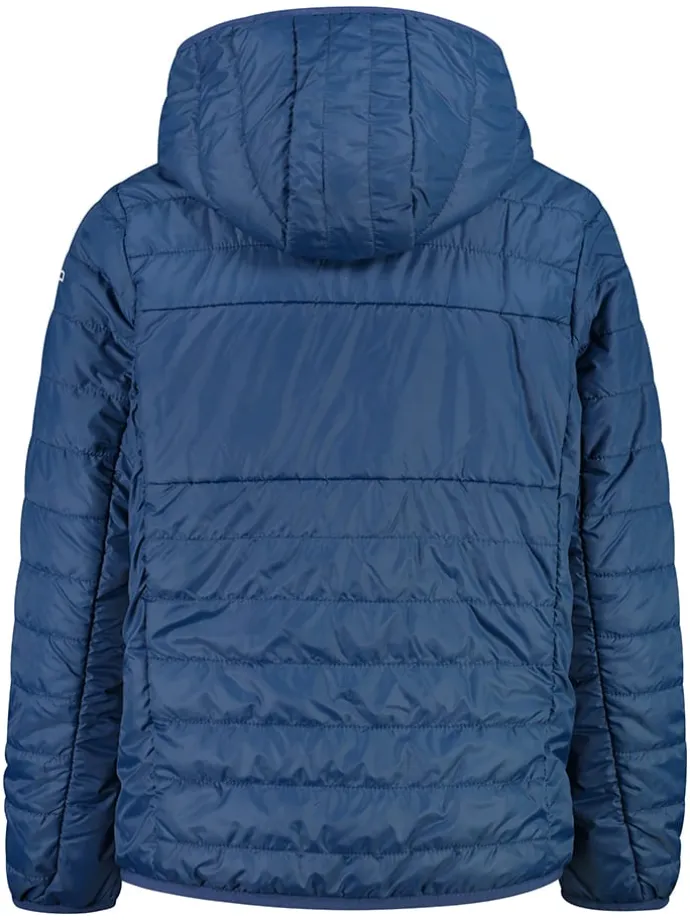 Doorgestikte jas blauw